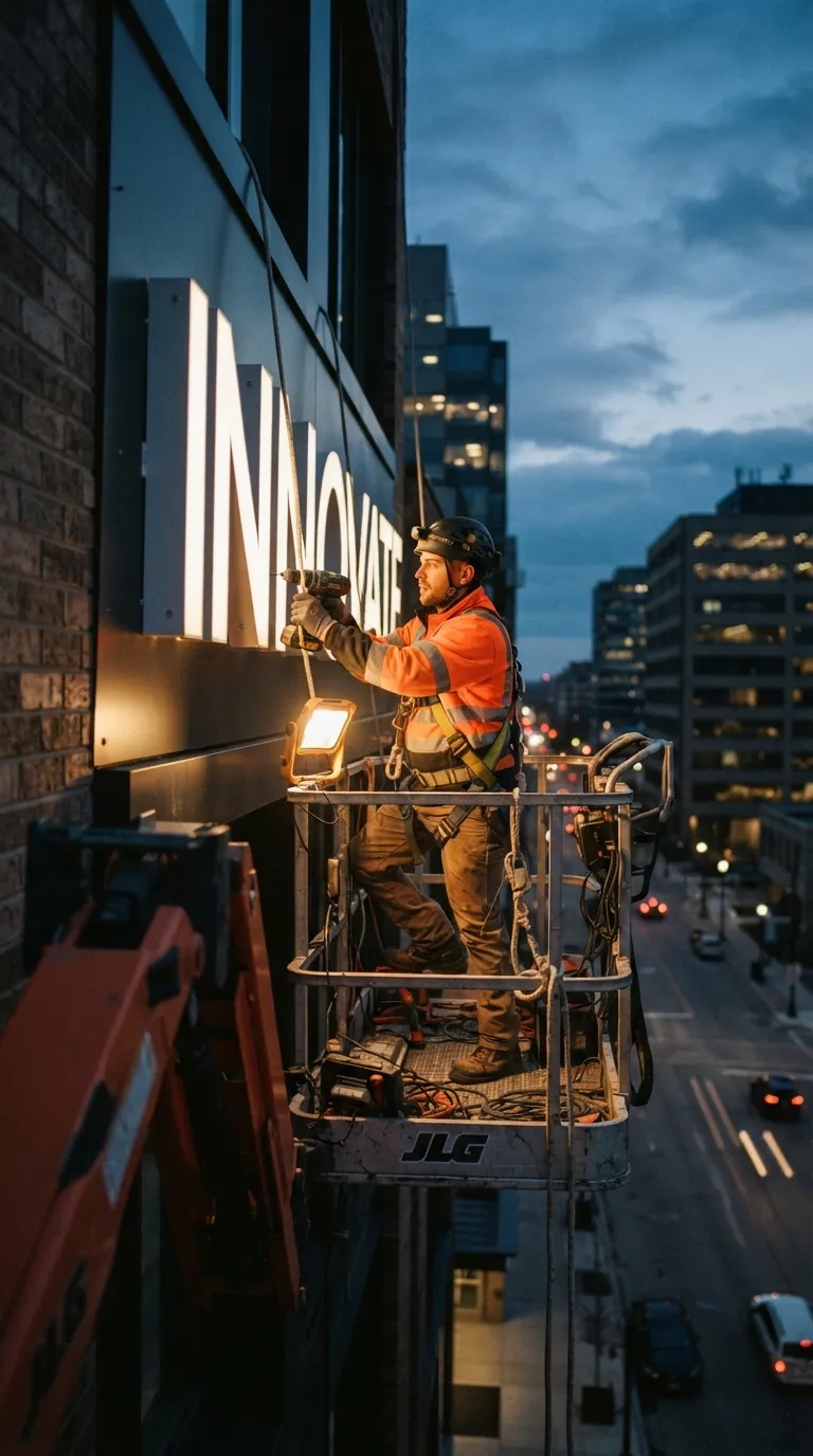 Valla publicitaria iluminada de 8 × 3 metros instalada en la avenida Amazonas, Quito